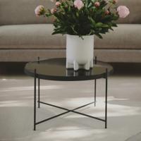 Zuiver Ronde Salontafel 'Cupid' Glas, kleur Zwart