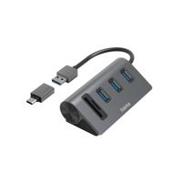 Hama OTG-hub/kaartlezer 5-poorts 3x USB-A SD MicroSD Incl. USB-C-adapter - thumbnail