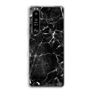 Zwart Marmer 2: Sony Xperia 1 III Transparant Hoesje