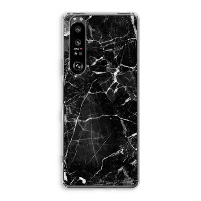 Zwart Marmer 2: Sony Xperia 1 III Transparant Hoesje