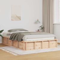 Bedframe Bruin 120 x 190 cm Massief grenenhout