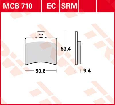 TRW Remblokken, en remschoenen voor de moto, MCB710SRM Sinter maxi scooter