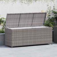 Tuinbox 150x50x60 cm poly rattan grijs