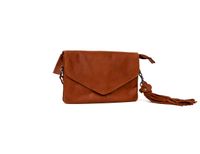 GARGIA leren clutch c.q. damestas c.q. schoudertasje cognac