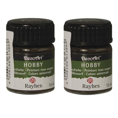 Rayher Acrylverf - 2x - bruin - 15 ML - te verdunnen - alle ondergronden