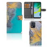 Motorola Moto E13 4G | Bookcase | Marble Blue Gold