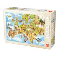 Cartoon Map of Europe Puzzel 1000 Stukjes