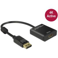 Delock 62607 DisplayPort-kabel DisplayPort / HDMI Adapterkabel DisplayPort-stekker, HDMI-A-bus 0.20 m Zwart Vergulde steekcontacten - thumbnail