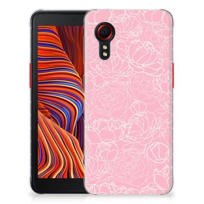 Samsung Galaxy Xcover 5 | TPU Case | White Flowers