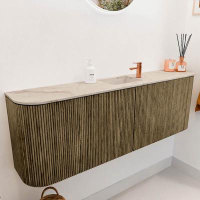 Toiletmeubel Mondiaz Joya Dlux | 123.2 cm | Meubelkleur Dusk | Faye wastafel Frappe Wasbak Midden | 1 kraangat