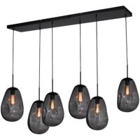Masterlight HanglampLava 6x smoke glas Ø 22,5cm - 2761-05-130-25-60560