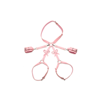 XR Brands Bondage Harness with Bows - XL/2XL - Pink