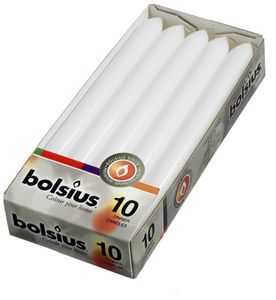 Bolsius Dinerkaars 230/20 wit (10 st)
