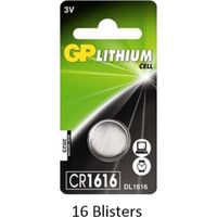 16 stuks (16 blisters a 1 stuks) GP Lithium knoopcel CR1616 - thumbnail