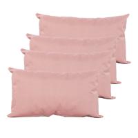 Sierkussen voor binnen en buiten - 4x - oud roze - 30 x 50 cm