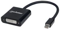 Manhattan 152549 Mini-displayport Adapter [1x DVI-bus 24+5-polig - 1x Mini-DisplayPort stekker] Zwart Afgeschermd, UL gecertificeerd 15.00 cm - thumbnail