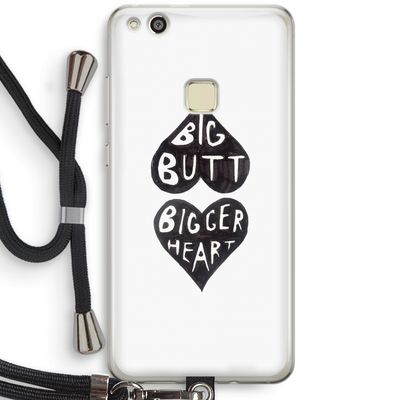 Big butt bigger heart: Huawei Ascend P10 Lite Transparant Hoesje met koord