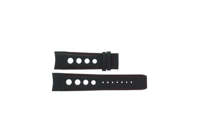 Horlogeband Tissot T079-427-26-057-00 / T610034296 Leder Zwart 23mm
