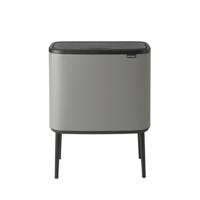 Brabantia Bo Touch Bin Afvalemmer - 36 liter - kunststof binnenemmer - mineral concrete grey 127205