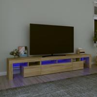 Tv-meubel met LED-verlichting 230x36,5x40cm sonoma eikenkleurig