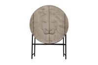 Highboard LION 140cm 3D mango hout wit frame zwart - 45851