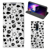 Mobiel BookCase OnePlus 8 Silver Punk - thumbnail