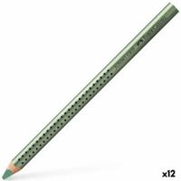 Kleurpotloden Faber-Castell Groen metaal (12 Stuks)