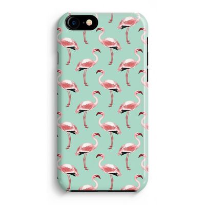 Flamingoprint groen: Volledig Geprint iPhone 7 Plus Hoesje