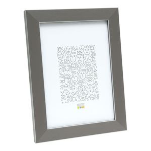 Deknudt Grijze fotokader met rand in zilver 10x15 S41VK7