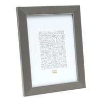 Deknudt Grijze fotokader met rand in zilver 10x15 S41VK7