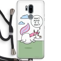 Unicorn: LG G7 Thinq Transparant Hoesje met koord