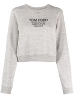 TOM FORD sweat en coton à logo imprimé - Gris - thumbnail