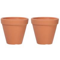 Plantenpot/bloempot Classic Garden - 2x - buiten/binnen - kunststof - terracotta - D45 x H39 cm - thumbnail