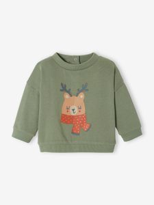 Kerstsweater baby saliegroen