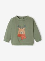 Kerstsweater baby saliegroen - thumbnail