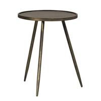 Leen Bakker - Bijzettafel Gianni - 50xØ40 Cm - Metaal - Goudkleurig