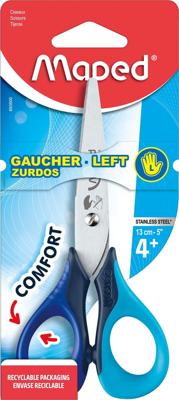 Maped schaar Sensoft 13 cm, voor linkshandigen, met afgeronde punt