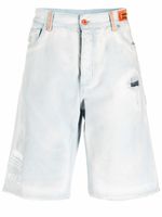 Heron Preston short en jean à effet usé - Gris