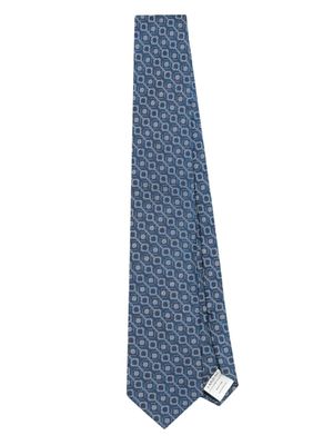 Lardini cravate à motif en jacquard - Bleu