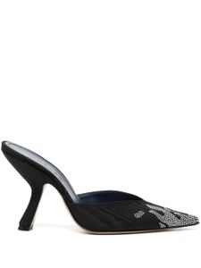 iindaco mules Carmen 95 mm à ornements en cristal - Noir