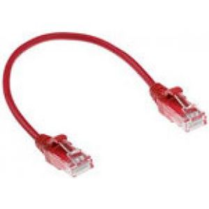 ACT Rode 1.5 meter LSZH U/UTP CAT6 datacenter slimline patchkabel snagless met RJ45 connectoren