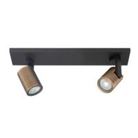 Highlight OpbouwspotHalo Spot zwart met koper brons 2-lichts recht - S7148.32 Highlight OpbouwspotHalo Spot zwart met koper brons 2-lichts recht - S7148.32