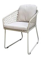 Bara dining chair aluminium salix/rope salix/flax beige AW - Yoi
