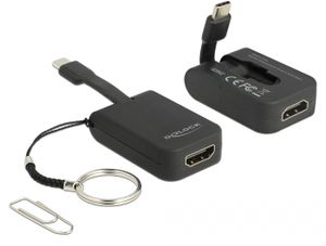 DeLOCK 63942 video kabel adapter 0,03 m USB Type-C HDMI Zwart