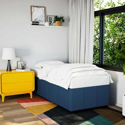 Bedframe zonder matras 100x200 cm stof blauw
