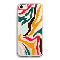 Colored Zebra: iPhone 7 Transparant Hoesje