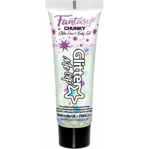 Paintglow Chunky Glittergel voor lichaam en gezicht - parelmoer - 12 ml