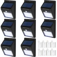 tectake® - 8* LED Solar tuinverlichting wandlamp bewegingssensor 401738 - thumbnail