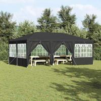 Partytent met 10 zijwanden grijs 6x4 m PE