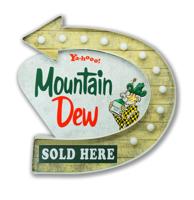 Mountain Dew Sold Here Bord Met Pijl - Led Lampjes LAATSTE STUKS | 21% korting